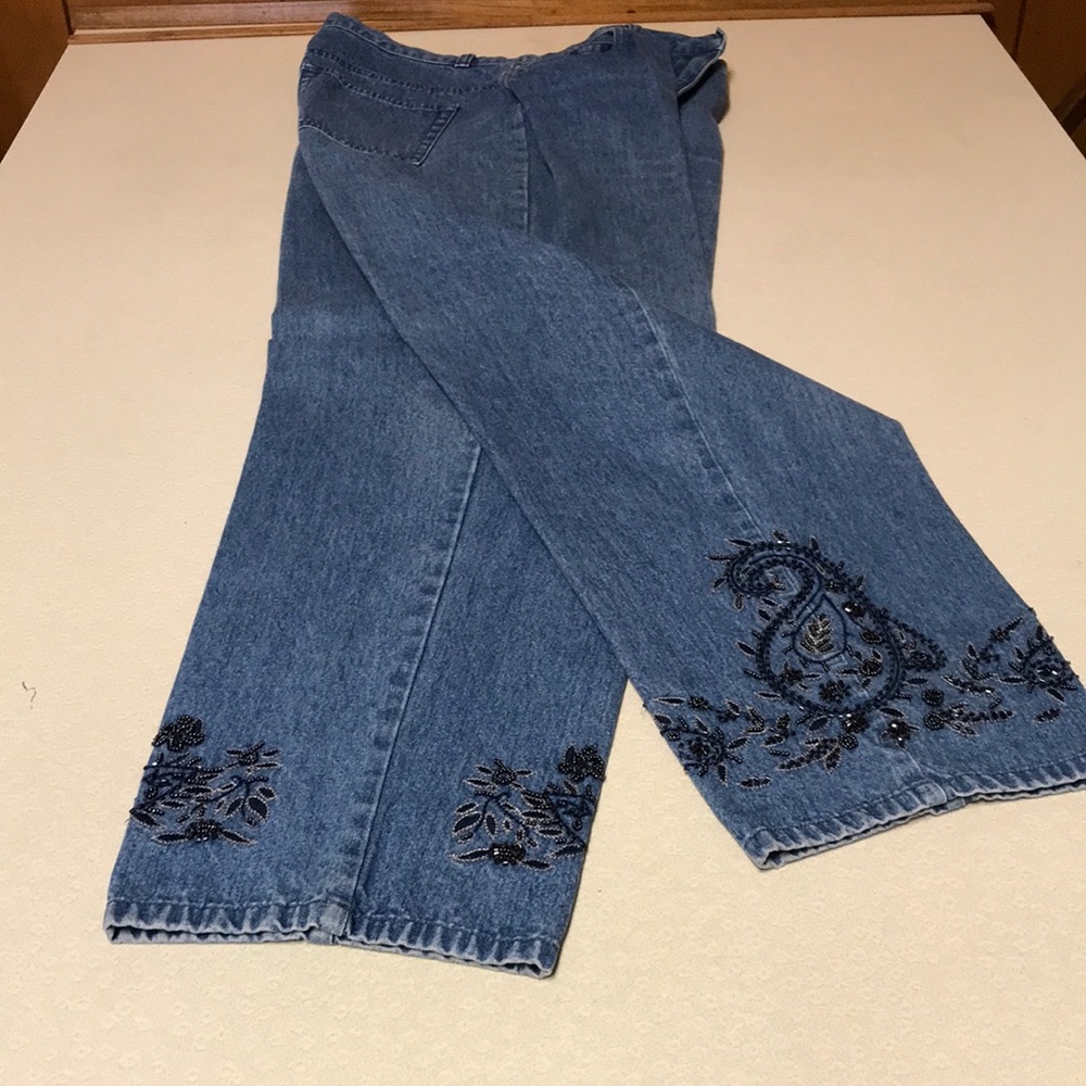 Light blue Denham jeans.